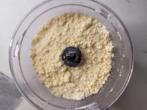 Sandy dough in food processor