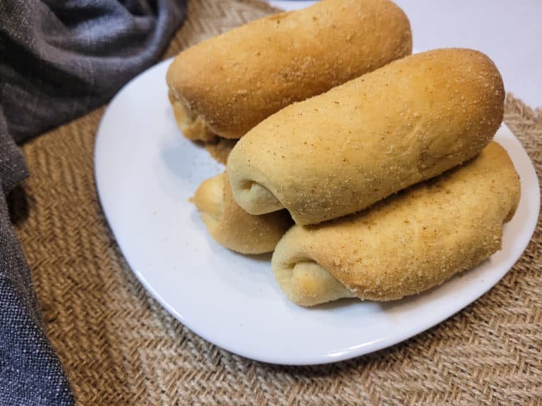 A plate of Filipino Spanish bread rolls