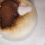 Wet and dry ingredients for sponge cake