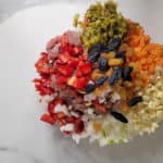 Closeup of ingredients in a bowl
