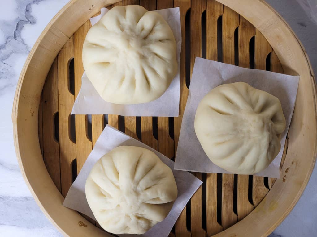 Proofing dough in steamer basket