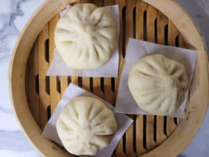 Proofing dough in steamer basket