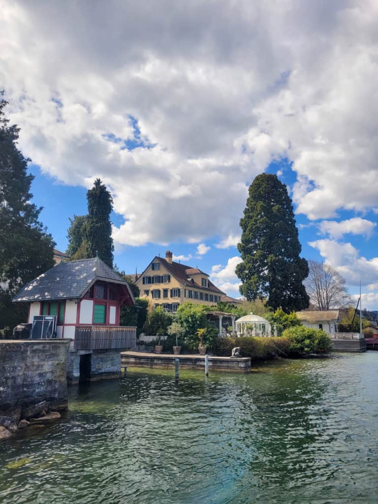 View of a dock in Zurich Lake