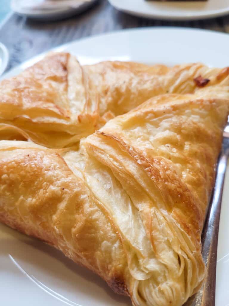 Closeup of Penovian khachapuri