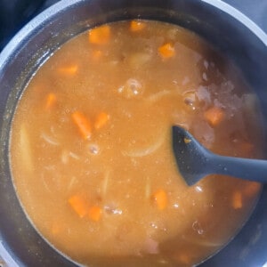 Smooth Japanese curry in a pot