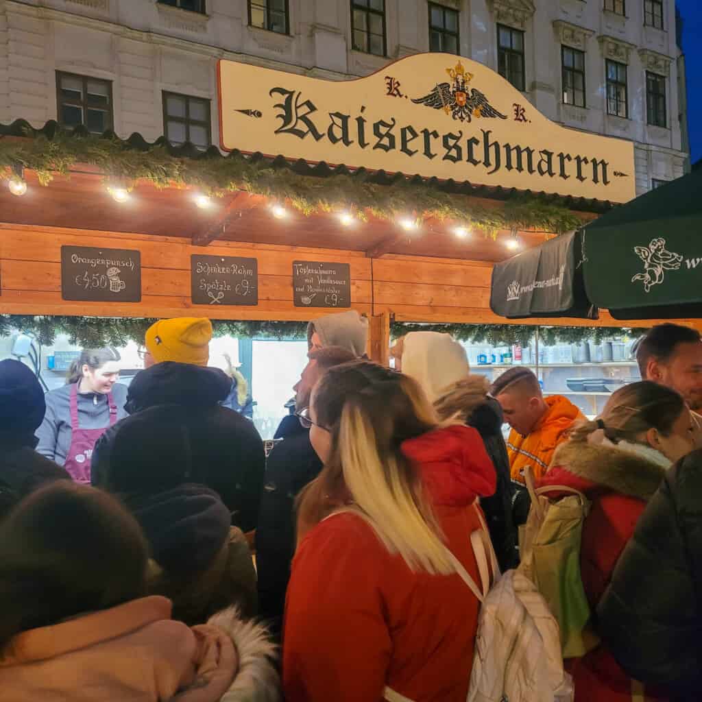 Lines at the Kaiserschmarrn stand in Vienna