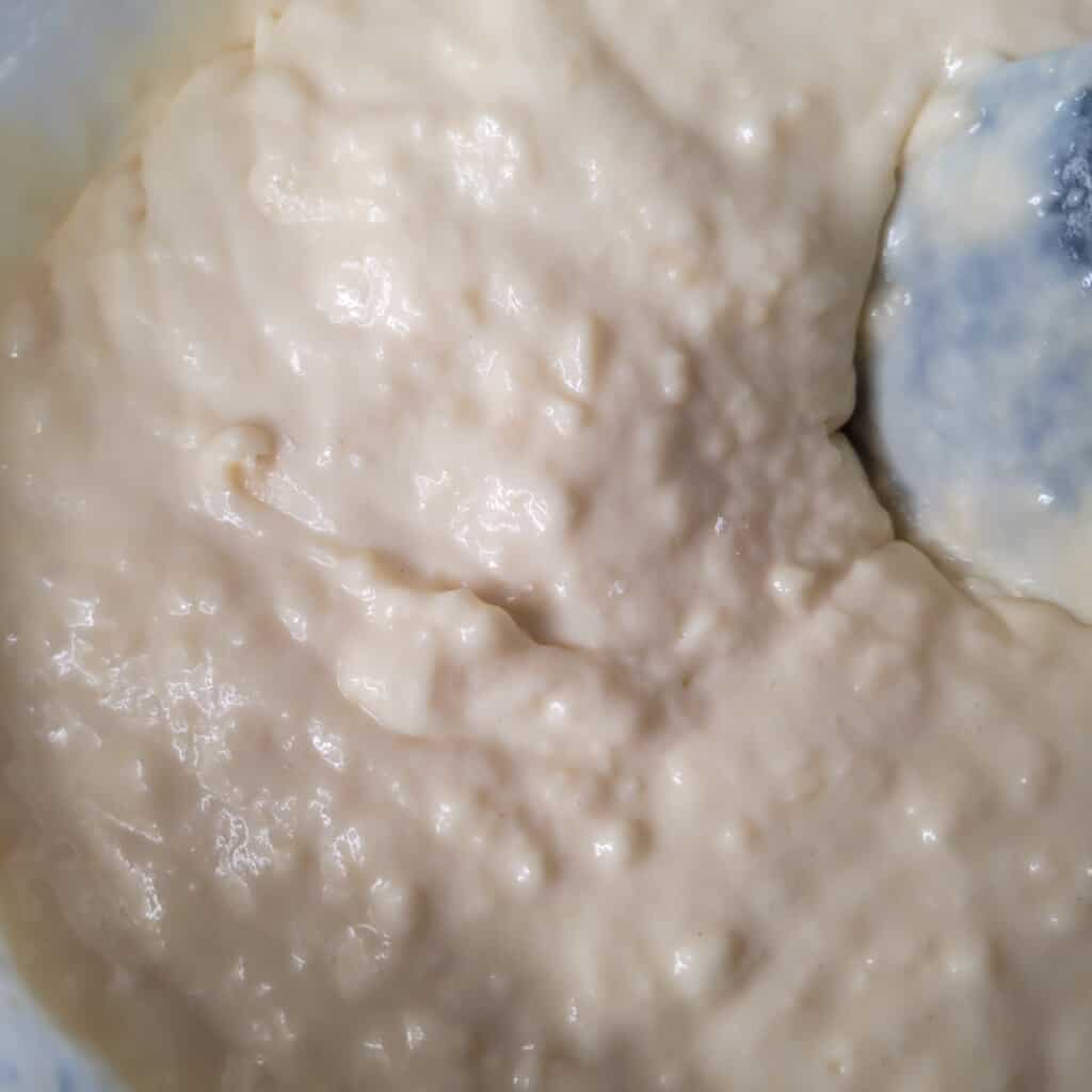 Blueberry pancake batter that is lumpy