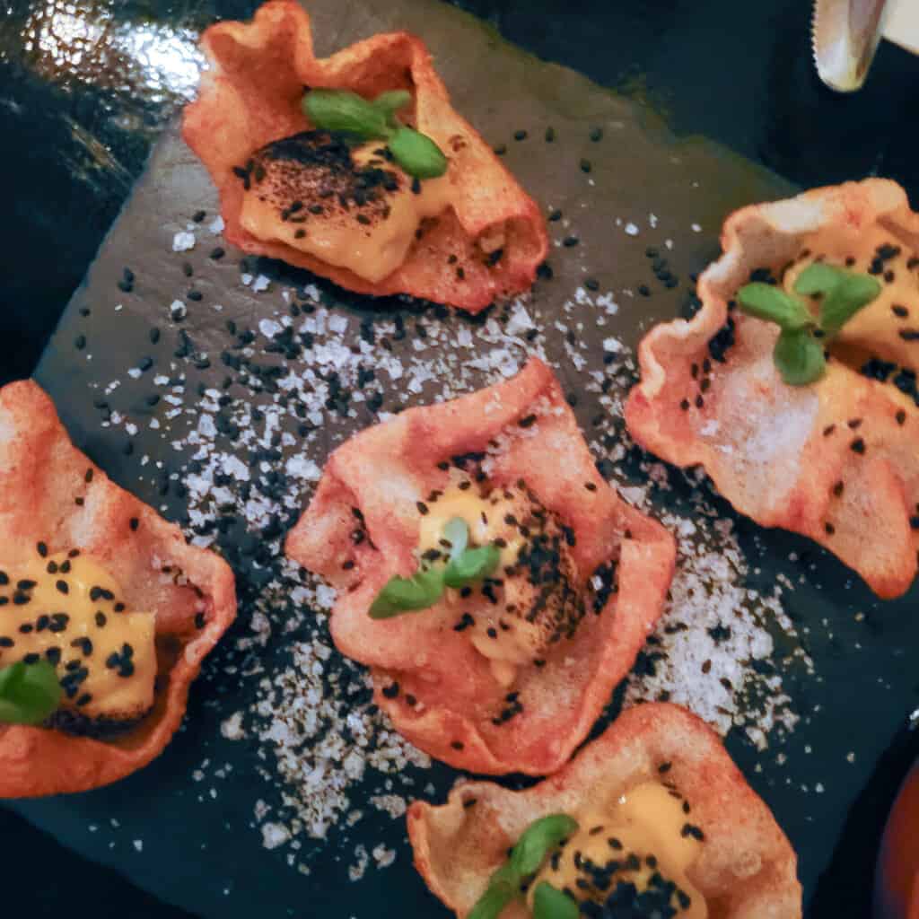 Plate of salmon tartare