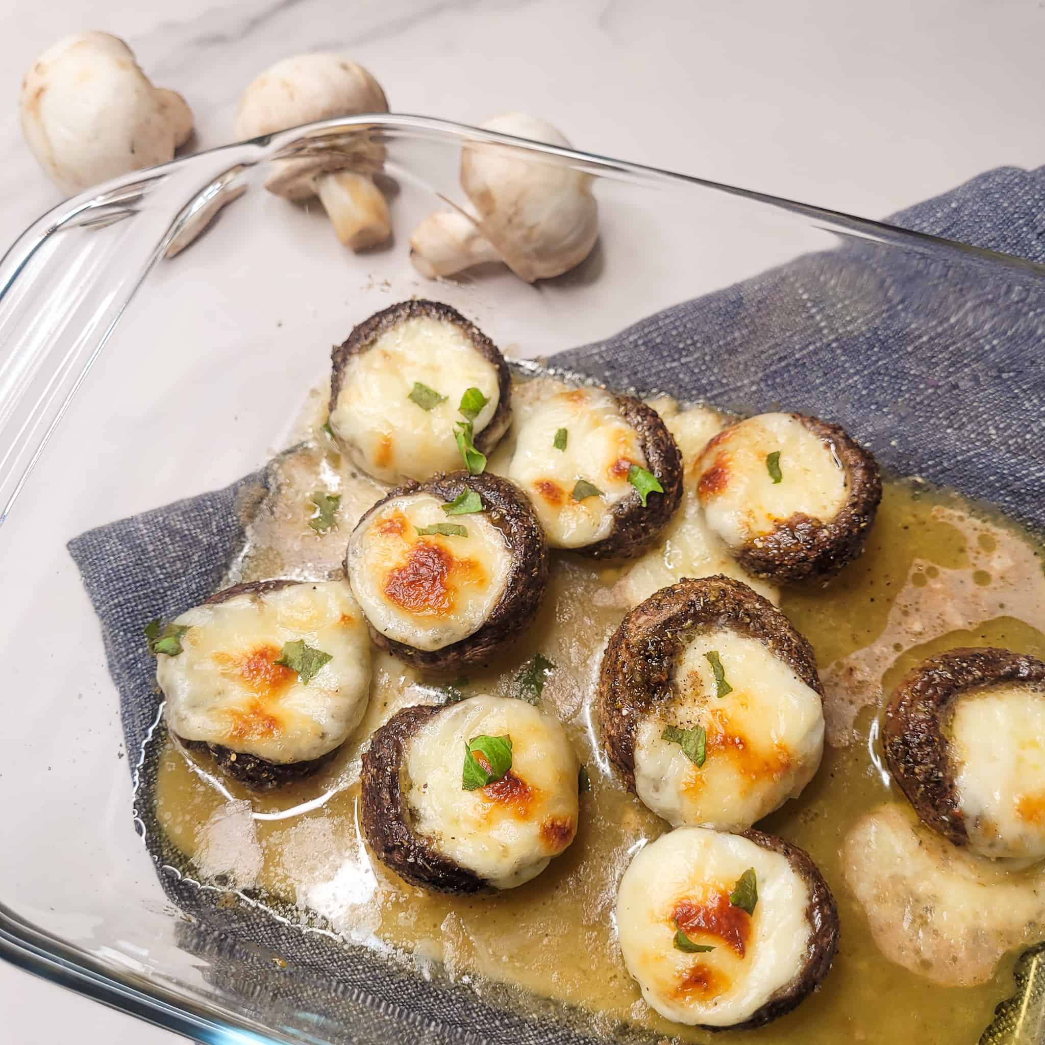 Georgian Cheese Stuffed Mushrooms (Soko Kecze)