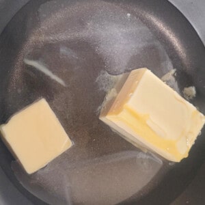 Butter, sugar, salt, and water in a pot
