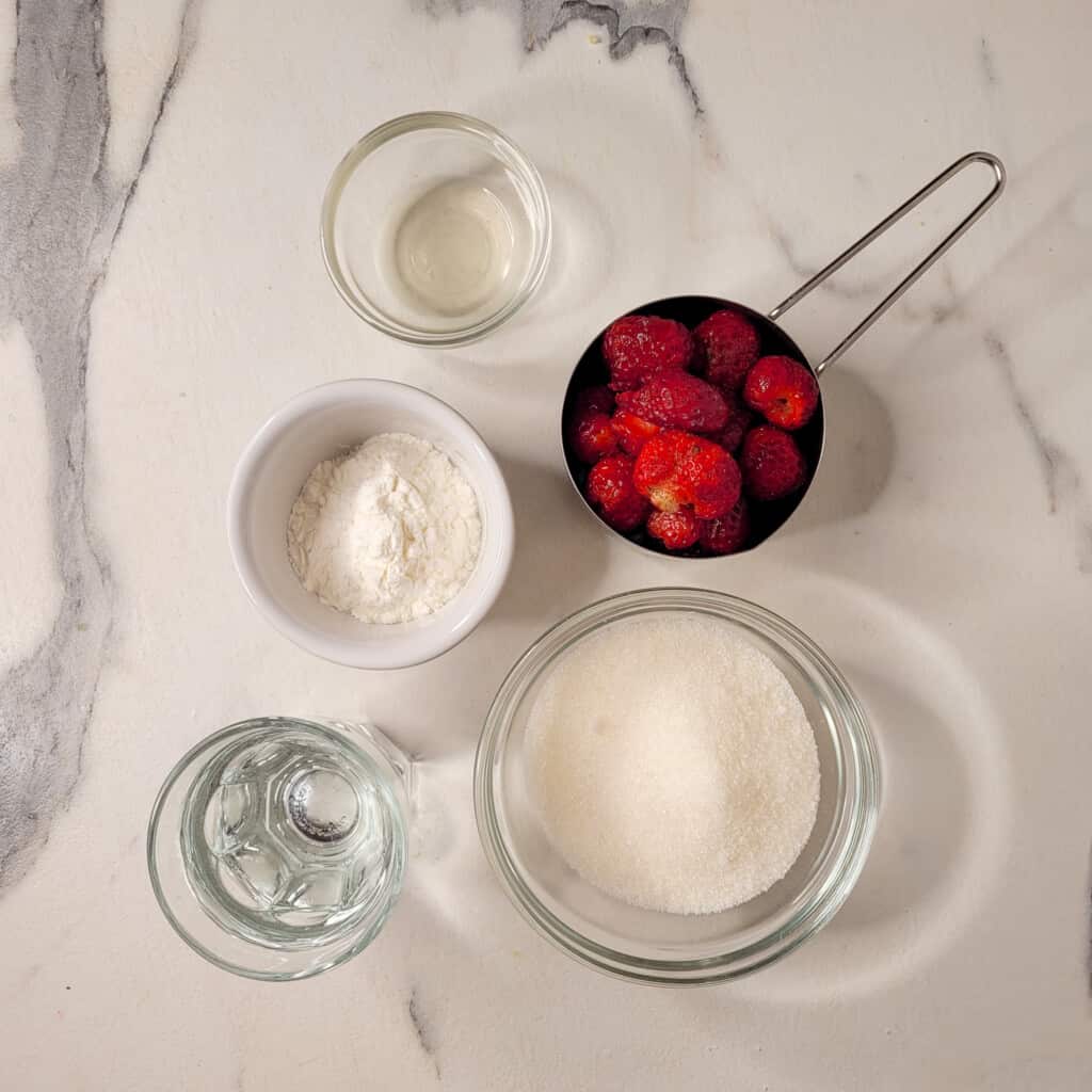 Strawberry glaze ingredients