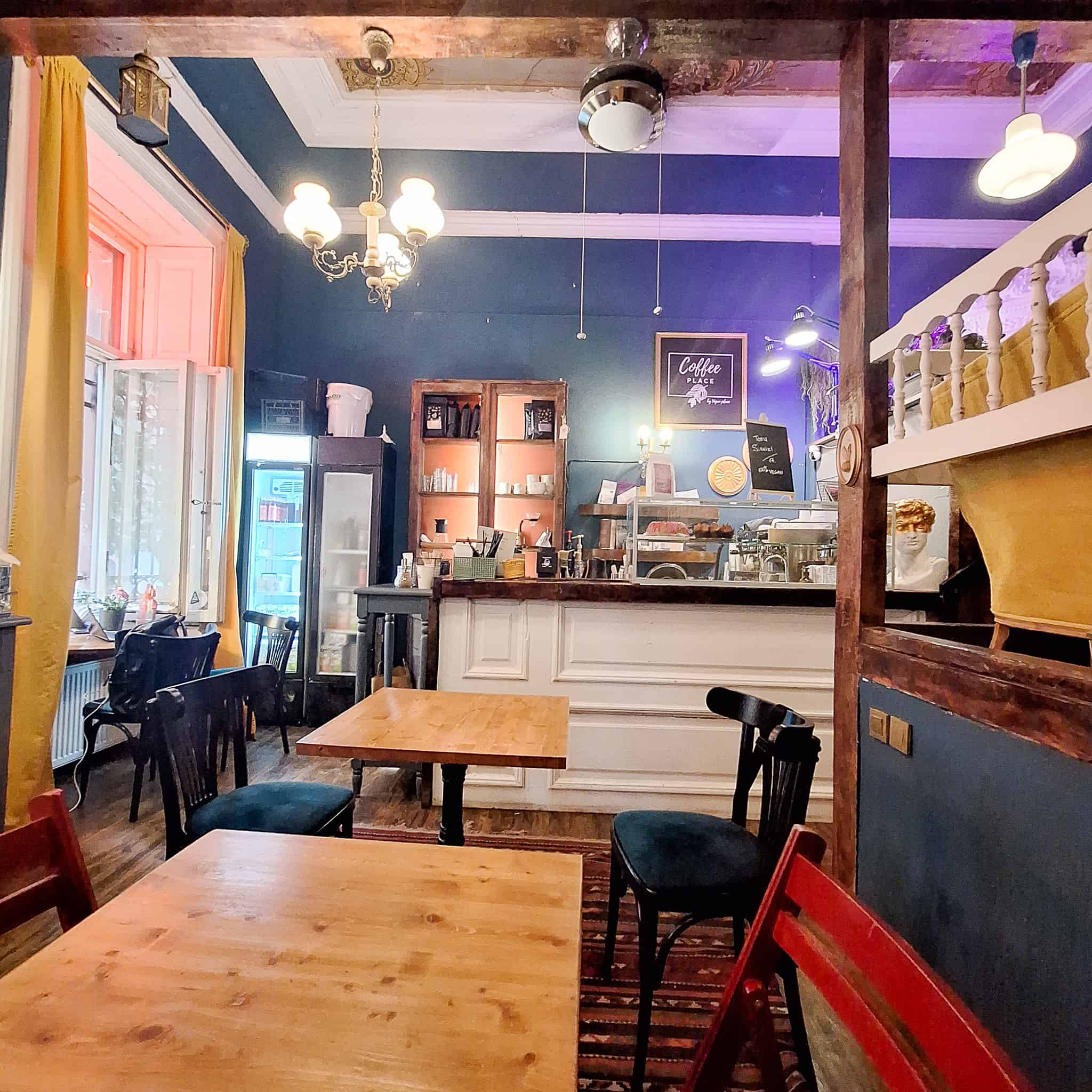 The inside of Coffee Place a vegan coffee shop in Tbilisi