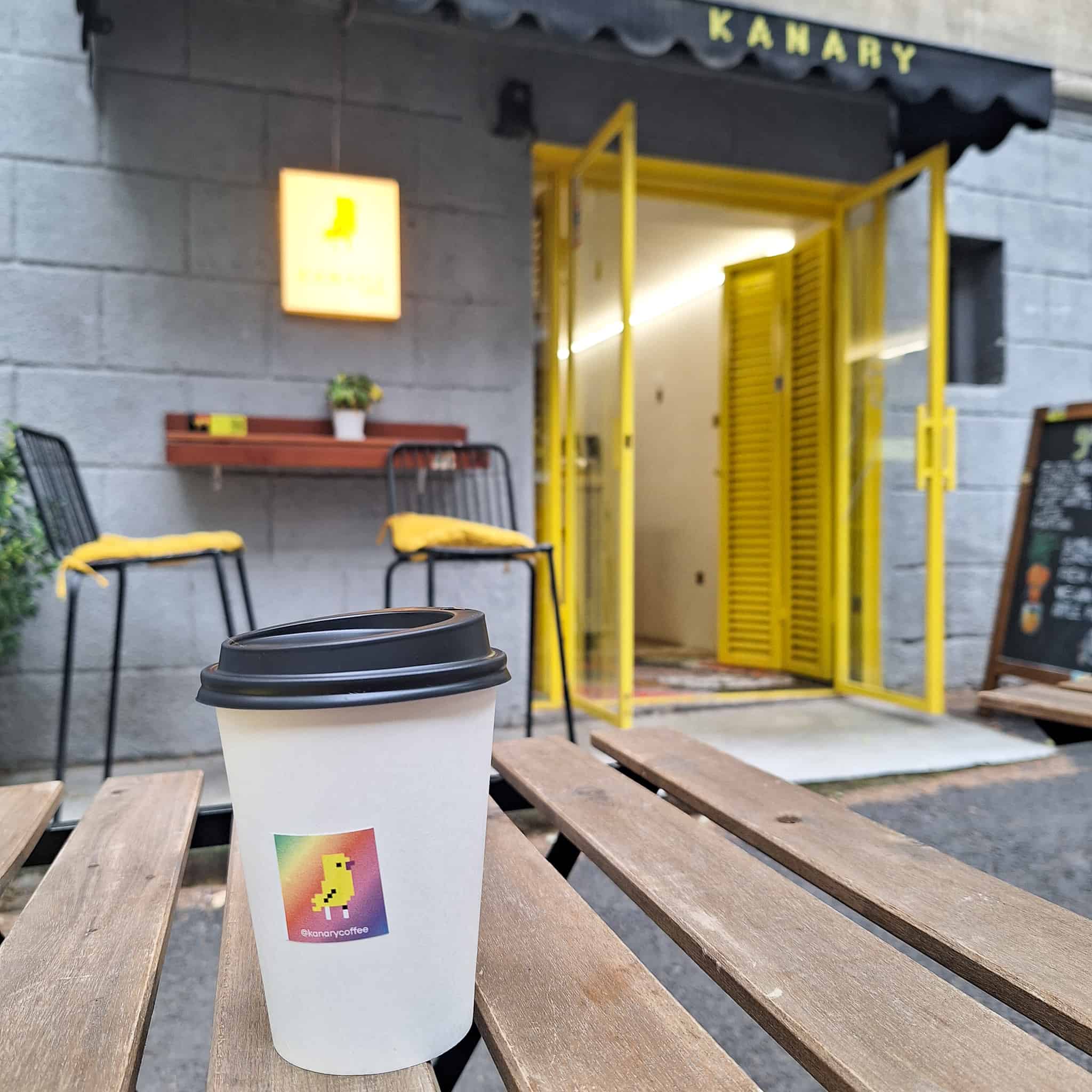 A cup of filter coffee at kanary specialty coffee in Vake Tbilisi
