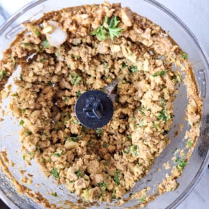 walnut paste chopped inside a food processor