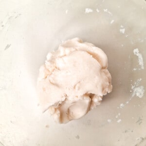 Smooth and hydrated glutinous rice flour dough