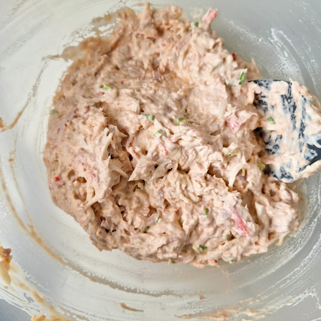 Mixed sushi bake casserole ingredients