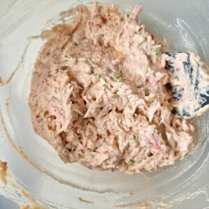 Mixed sushi bake casserole ingredients