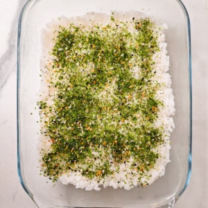 furikake in a baking dish