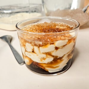 Close up of taho recipe made with GDL