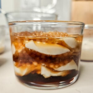 Taho made with Gypsum in a glass