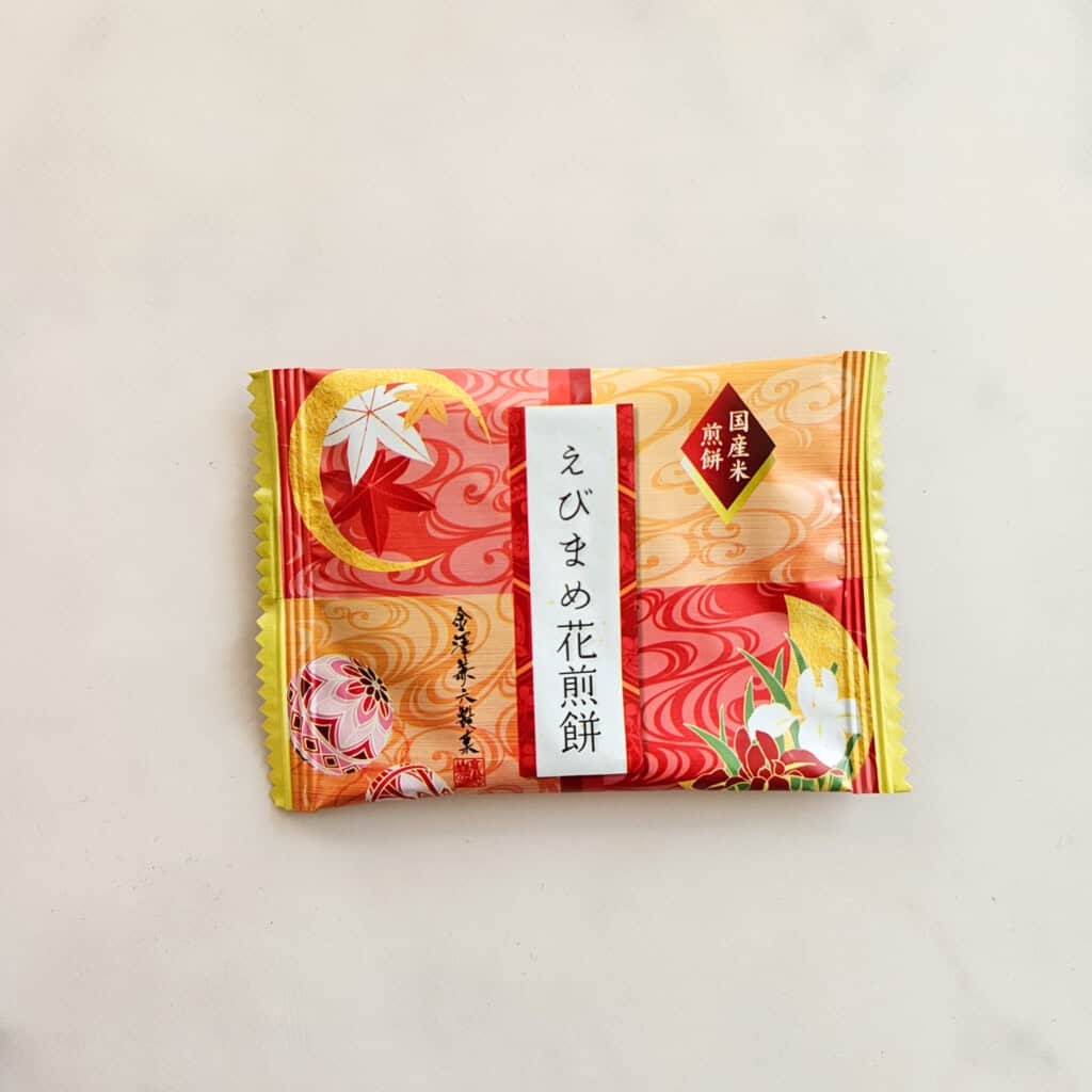 Shrimp rice cracker in its packaging