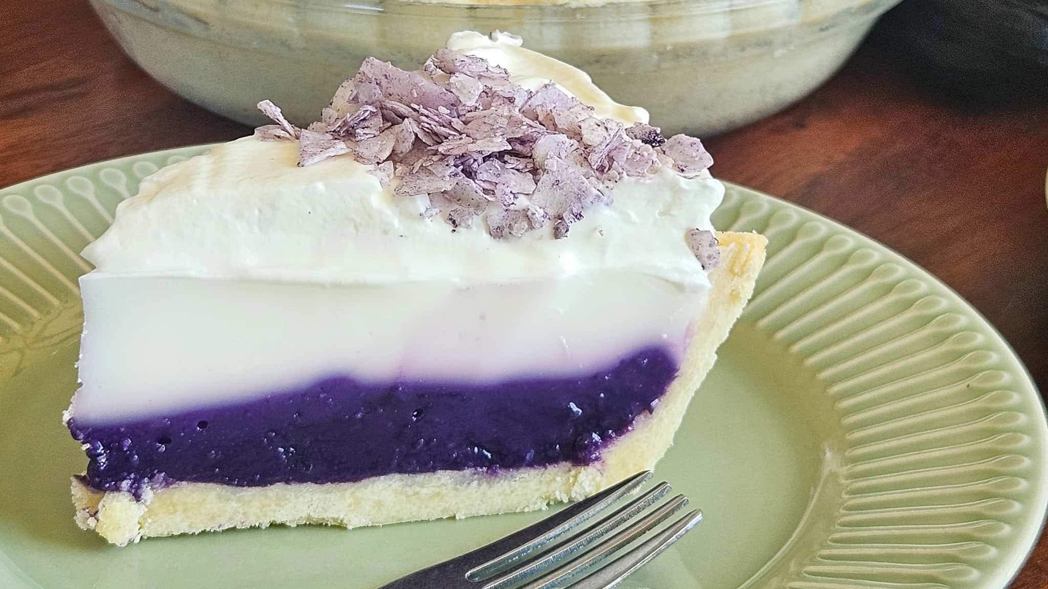 Layered Ube Haupia Pie (Hawaii-Style Coconut Pie)